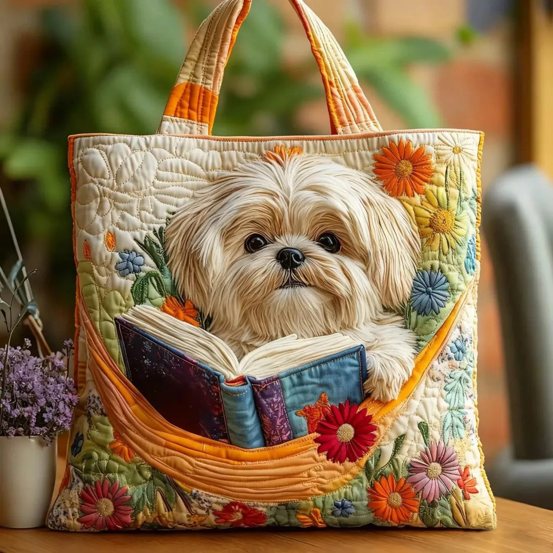 Handmade Bag with Shih Tzu Motif