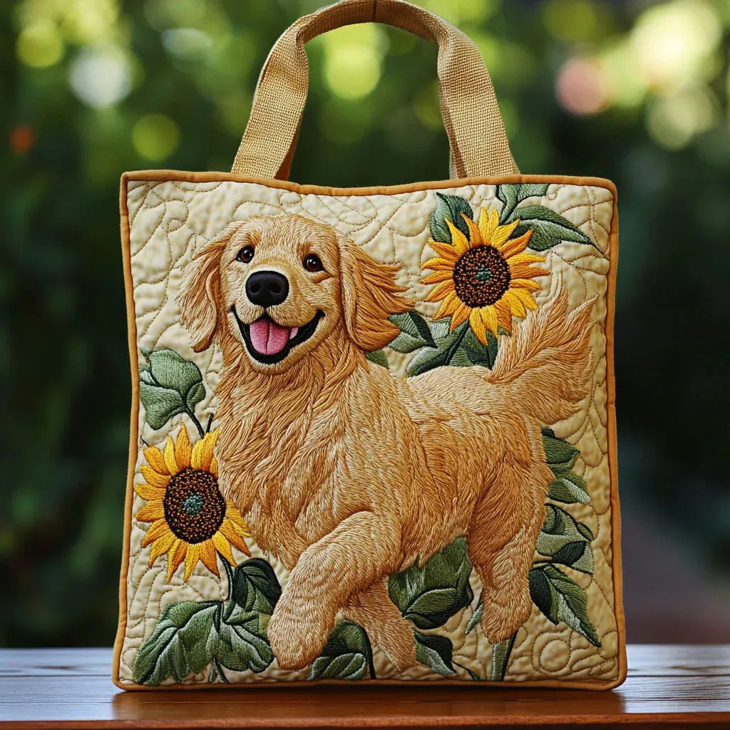 Gold-Coloured Velour Bag
