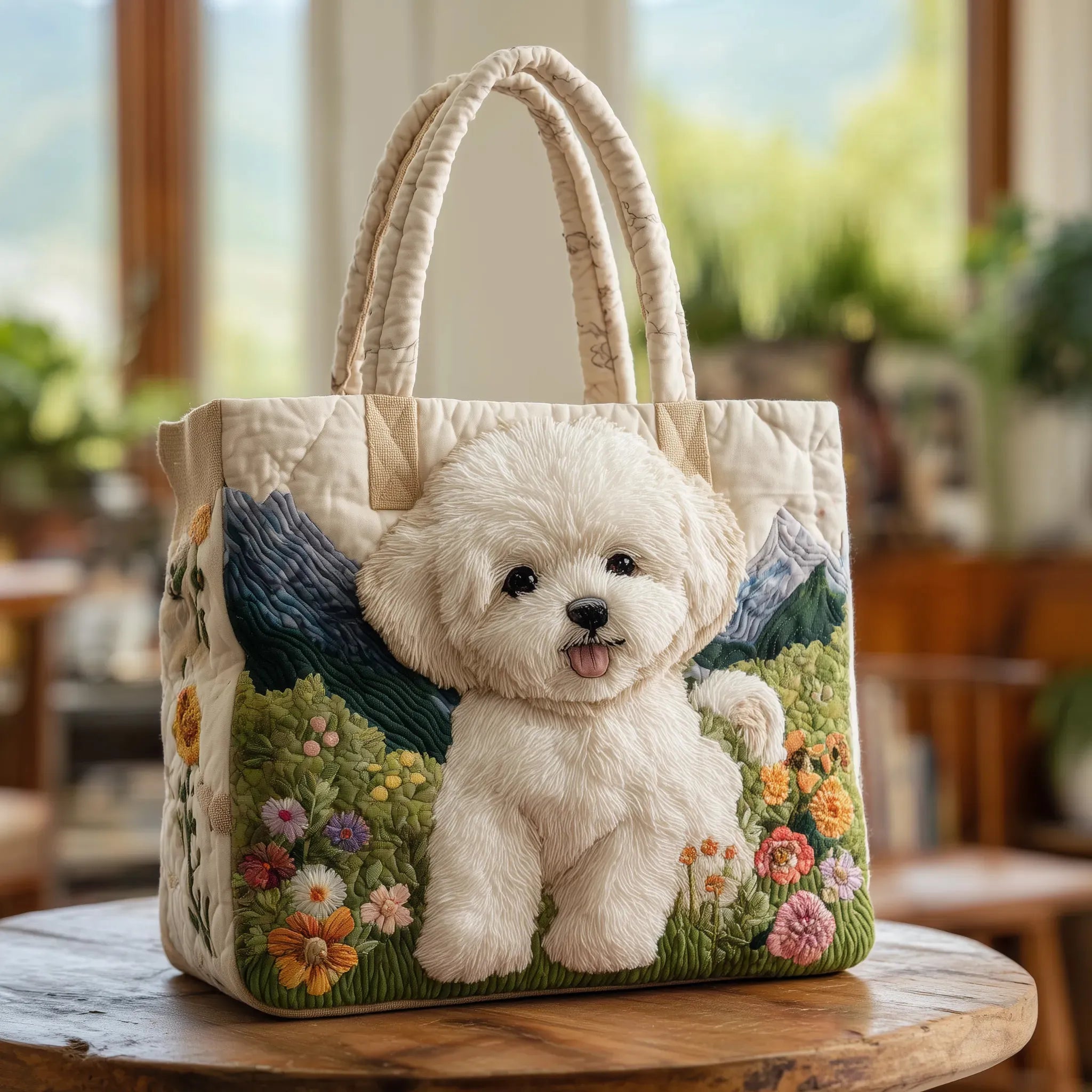 Handmade Bag with Dog Motif