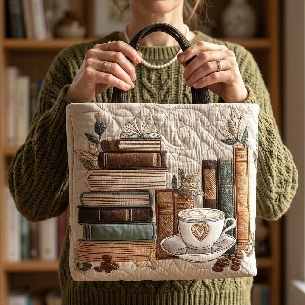 Handmade Bag with Café Design